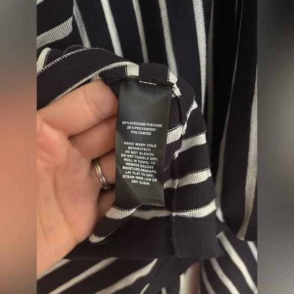 Lafayette 148 New York Directional Striped Sweater - Picture 7 of 8